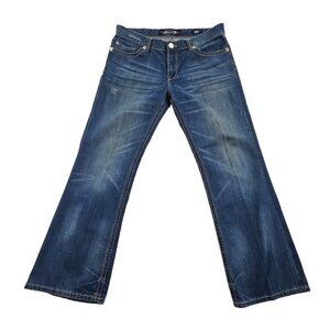 Vintage Seven 7 Bootcut Jeans Men's 36x32 Dark Wash Relaxed Fit 100% Cotton EUC